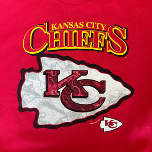 WESTSIDE STOREY VINTAGE | VINTAGE 90'S KC CHIEFS OVERSIZED SWEATSHIRT - RED - Westside Storey