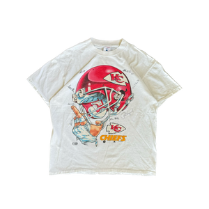 WESTSIDE STOREY VINTAGE | VINTAGE 1996 KC CHIEFS HELMET AUTOGRAPHED - WHITE - Westside Storey