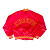 WESTSIDE STOREY VINTAGE | VINTAGE 90'S KC CHIEFS LOCKER LINE SPELLOUT AUTOGRAPH SATIN BOMBER - RED