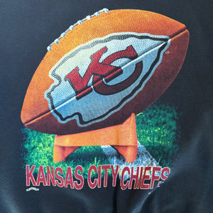 WESTSIDE STOREY VINTAGE | VINTAGE 90'S KC CHIEFS NUTMEG CLEAN SWEATSHIRT - BLACK - Westside Storey