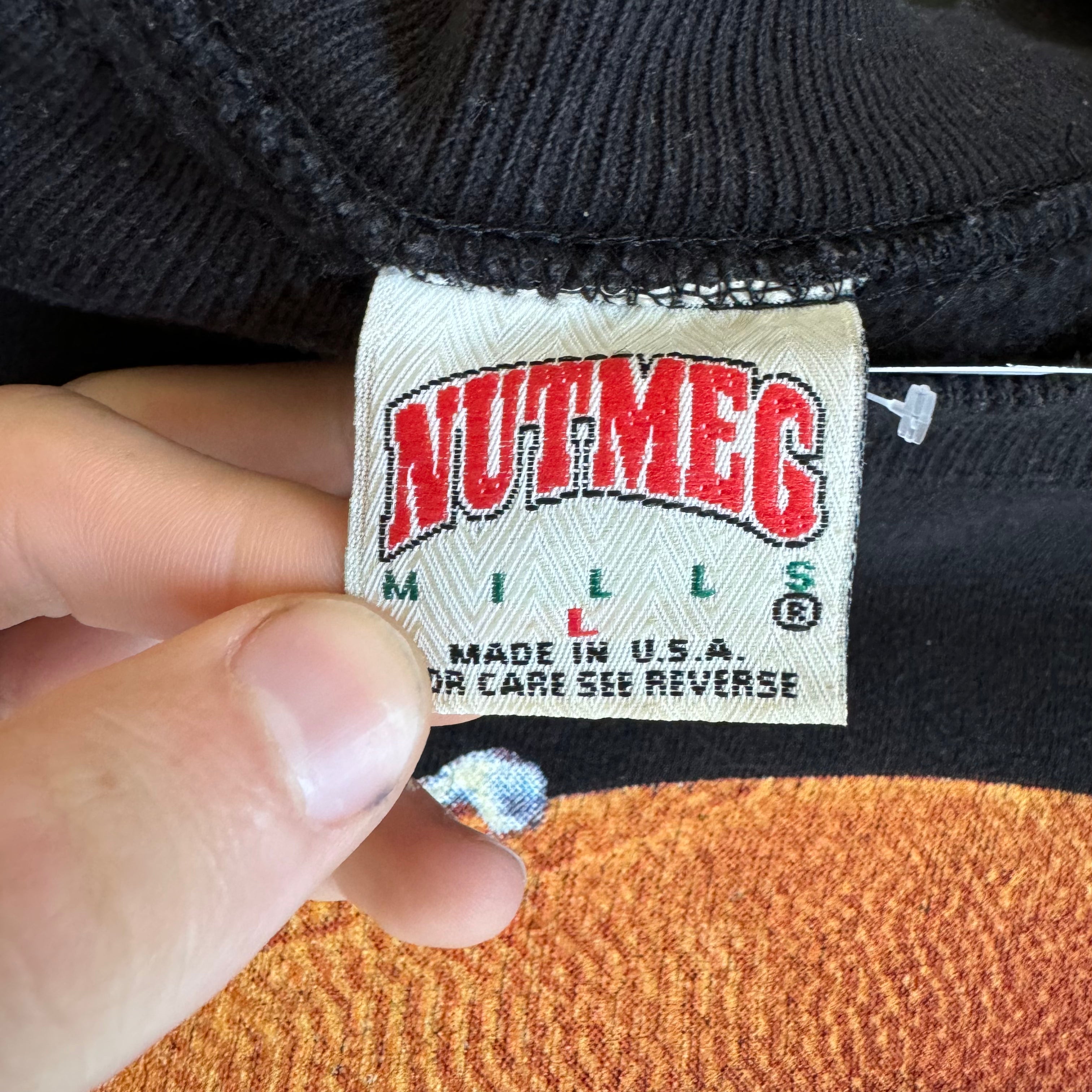 WESTSIDE STOREY VINTAGE | VINTAGE 90'S KC CHIEFS NUTMEG CLEAN SWEATSHIRT - BLACK - Westside Storey