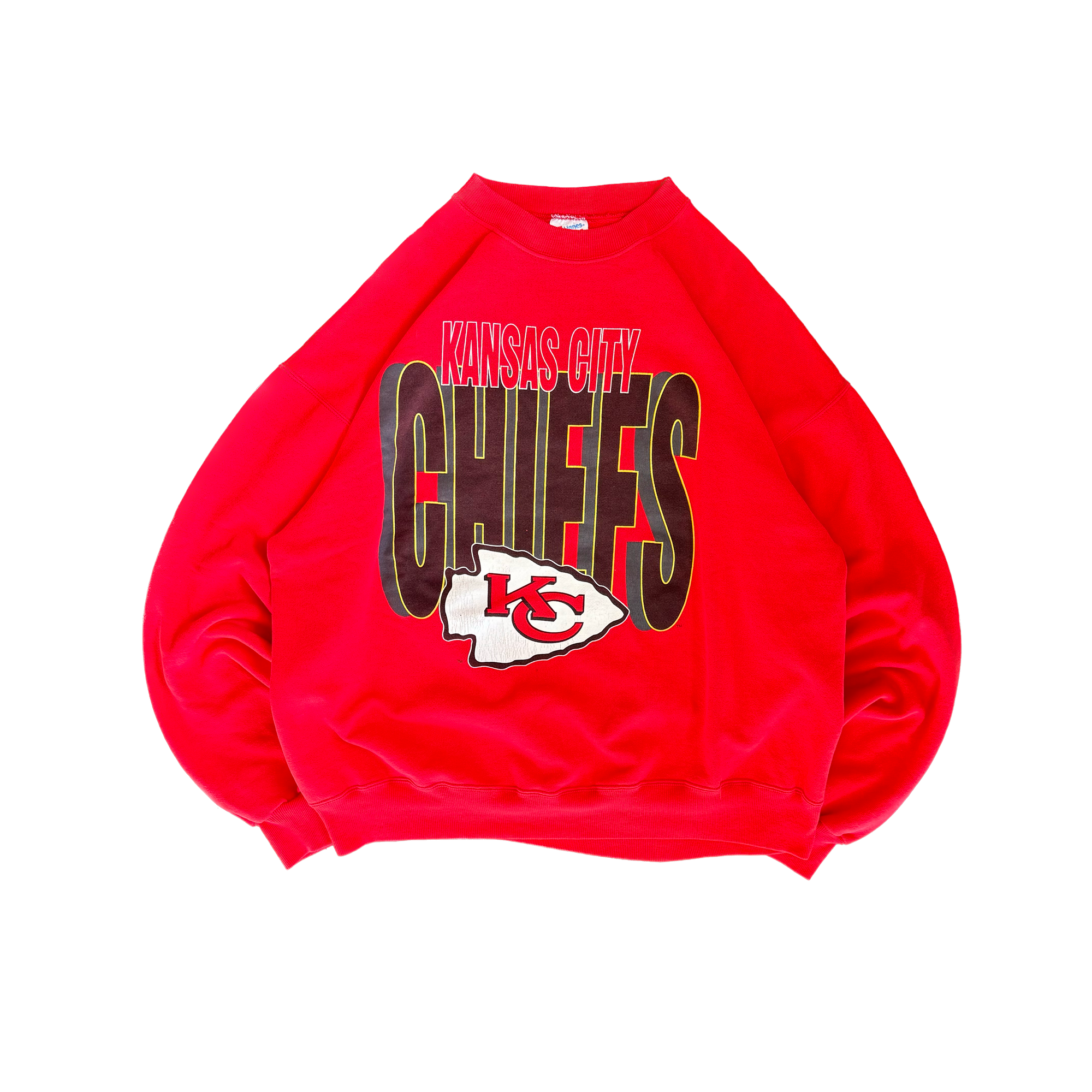 WESTSIDE STOREY VINTAGE | VINTAGE 90'S KC CHIEFS CLEAN SWEATSHIRT - RED - Westside Storey
