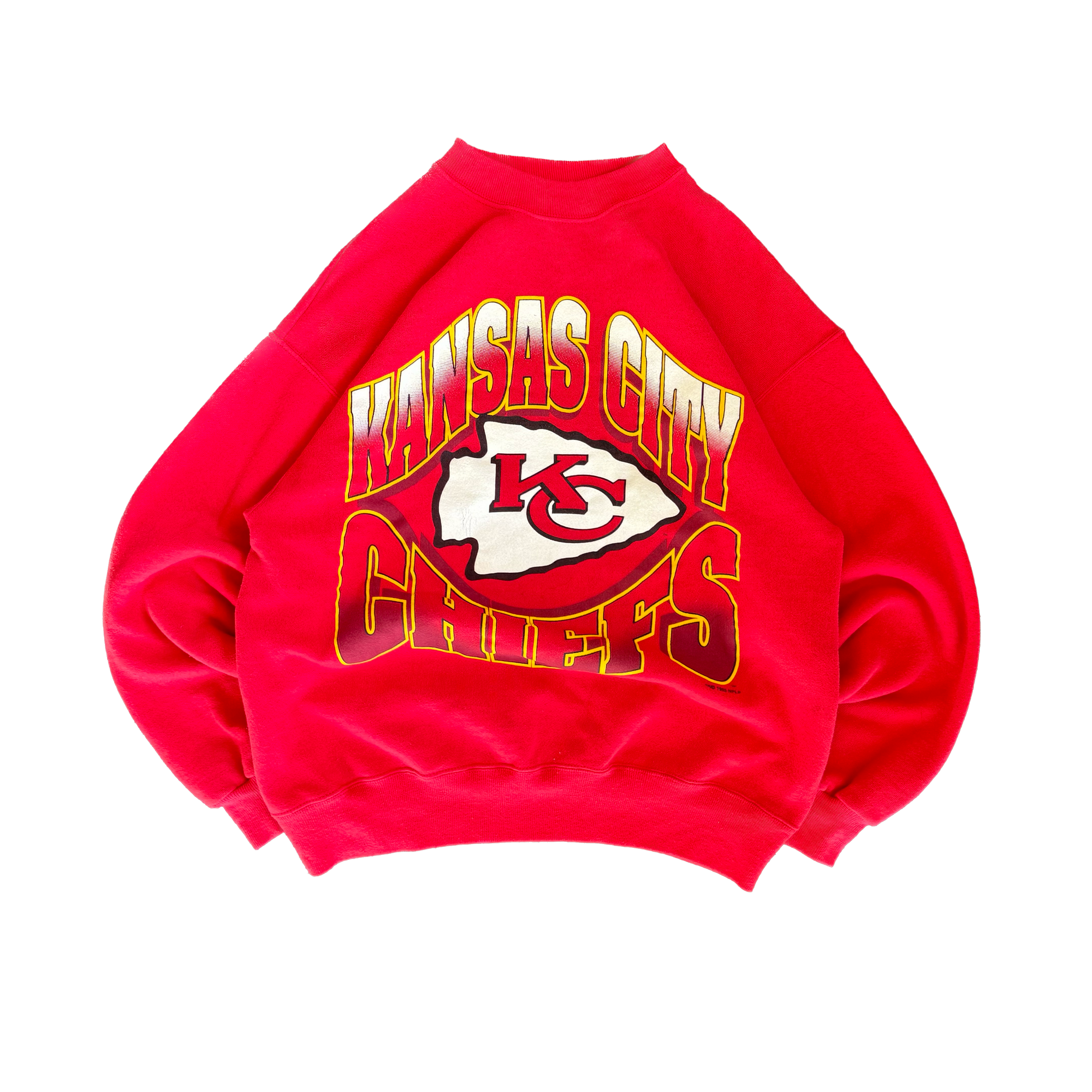 WESTSIDE STOREY VINTAGE | VINTAGE 90'S KC CHIEFS SWEATSHIRT *SMALL MARK ON RIGHT SIDE - RED - Westside Storey