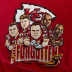WESTSIDE STOREY VINTAGE | VINTAGE 90'S KC CHIEFS CARACATURE FORGOTTEN 5 SWEATSHIRT - RED - Westside Storey