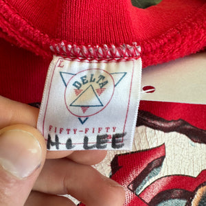 WESTSIDE STOREY VINTAGE | VINTAGE 90'S KC CHIEFS CARACATURE FORGOTTEN 5 SWEATSHIRT - RED - Westside Storey