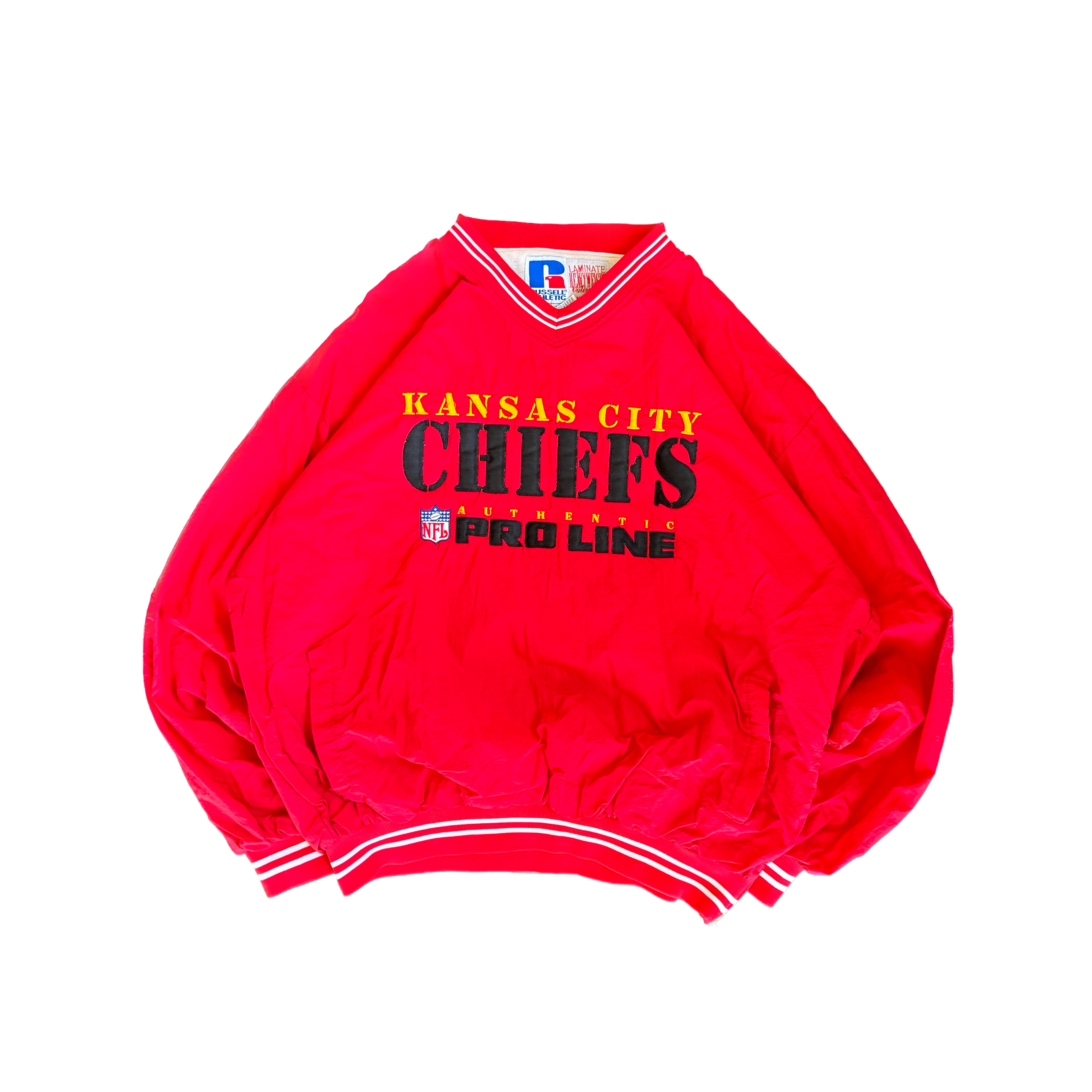 WESTSIDE STOREY VINTAGE | VINTAGE 90'S KC CHIEFS RUSSELL WINDBREAKER - RED - Westside Storey