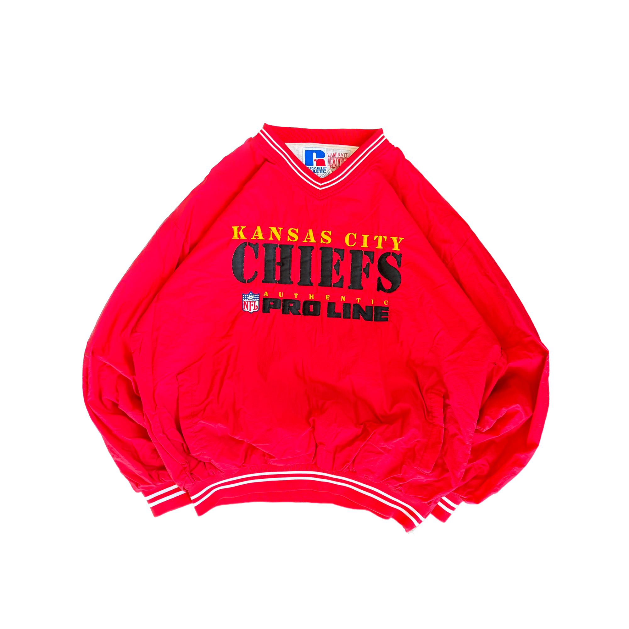 WESTSIDE STOREY VINTAGE | VINTAGE 90'S KC CHIEFS RUSSELL WINDBREAKER - RED - Westside Storey