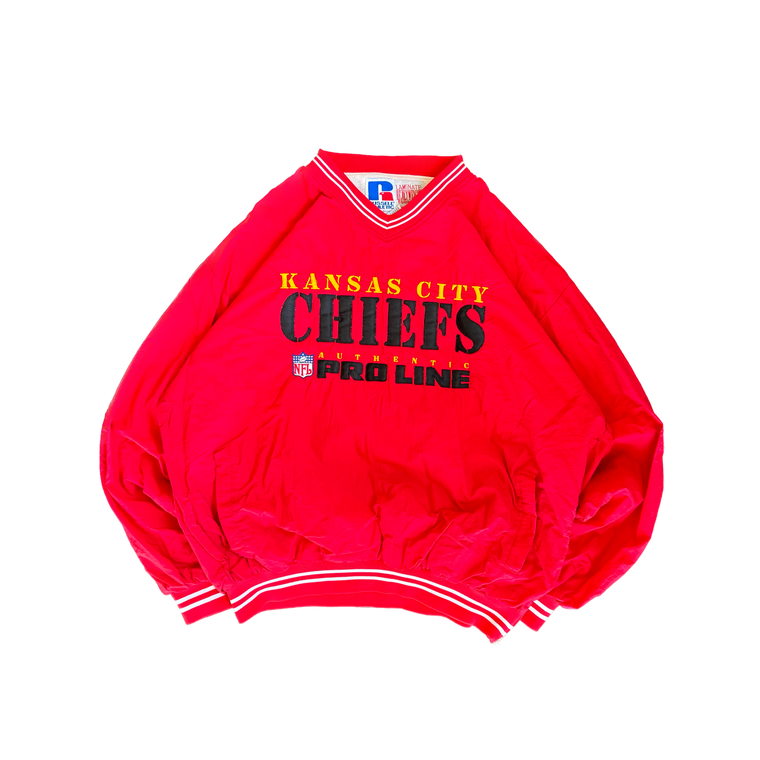 WESTSIDE STOREY VINTAGE | VINTAGE 90'S KC CHIEFS RUSSELL WINDBREAKER - RED