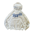 WESTSIDE STOREY VINTAGE | VINTAGE 90'S NIKE KC ROYALS MIDDLE SWOOSH HOODIE - GRAY - Westside Storey