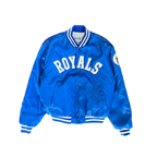 WESTSIDE STOREY VINTAGE | VINTAGE 90'S KC ROYALS SWINGSTER SATIN BOMBER - BLUE - Westside Storey