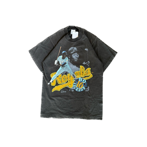 WESTSIDE STOREY VINTAGE | VINTAGE 80'S KC ROYALS SALEM BO JACKSON T-SHIRT - BLACK - Westside Storey