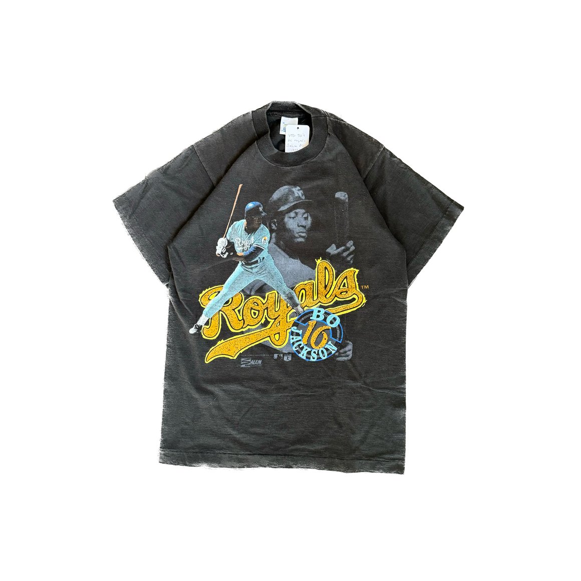 WESTSIDE STOREY VINTAGE | VINTAGE 80'S KC ROYALS SALEM BO JACKSON T-SHIRT - BLACK