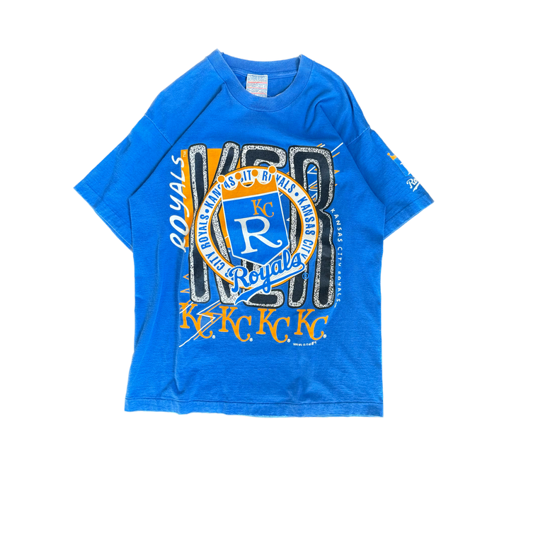 WESTSIDE STOREY VINTAGE | VINTAGE 90'S KC ROYALS AOP T-SHIRT - BLUE