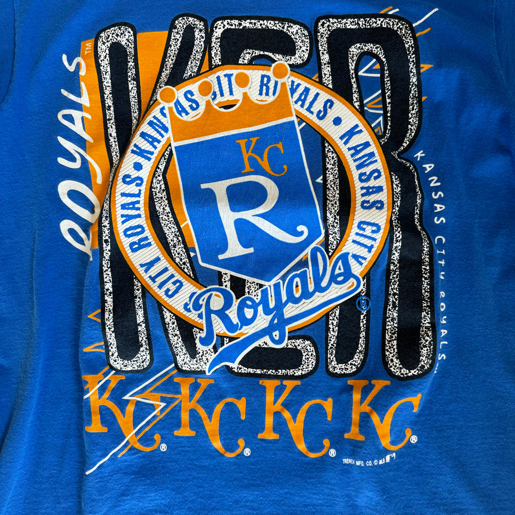 WESTSIDE STOREY VINTAGE | VINTAGE 90'S KC ROYALS AOP T-SHIRT - BLUE - Westside Storey