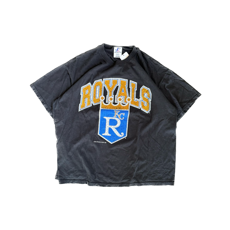 WESTSIDE STOREY VINTAGE | VINTAGE 90'S KC ROYALS LOGO ATHLETIC T-SHIRT - BLACK