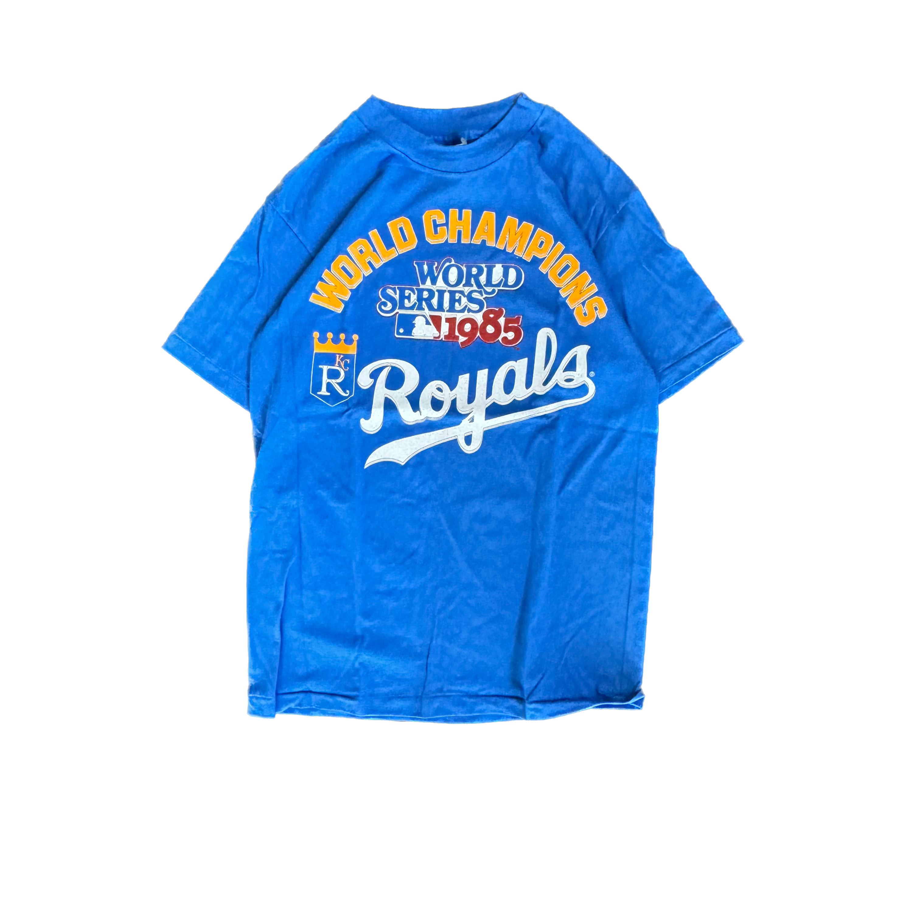 WESTSIDE STOREY VINTAGE | VINTAGE 1985 KC ROYALS WORLD SERIES CHAMPS T-SHIRT - BLUE - Westside Storey