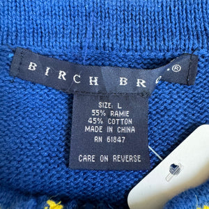 WESTSIDE STOREY VINTAGE | VINTAGE 90S KANSAS UNI KNIT SWEATER - BLUE - Westside Storey