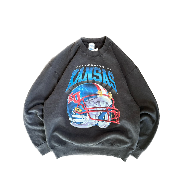 WESTSIDE STOREY VINTAGE | VINTAGE 90'S SALEM KANSAS FOOTBALL SWEATSHIRT - BLACK