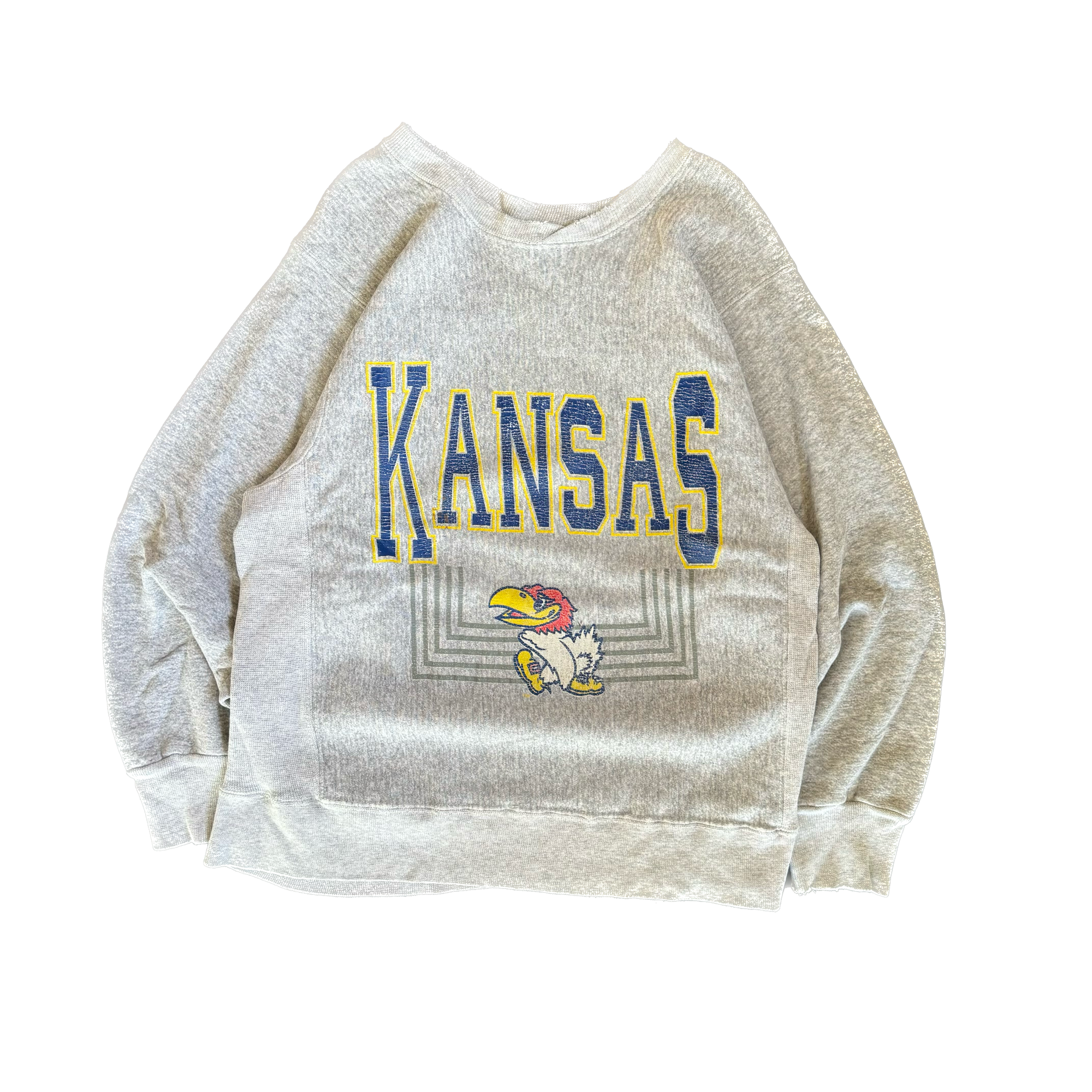 WESTSIDE STOREY VINTAGE | VINTAGE 80'S HANES KANSAS JAYHAWKS DETAILED SWEATSHIRT - GRAY - Westside Storey