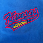WESTSIDE STOREY VINTAGE | VINTAGE 90'S LEGENDS KANSAS JAYHAWKS SWEATSHIRT - BLUE - Westside Storey