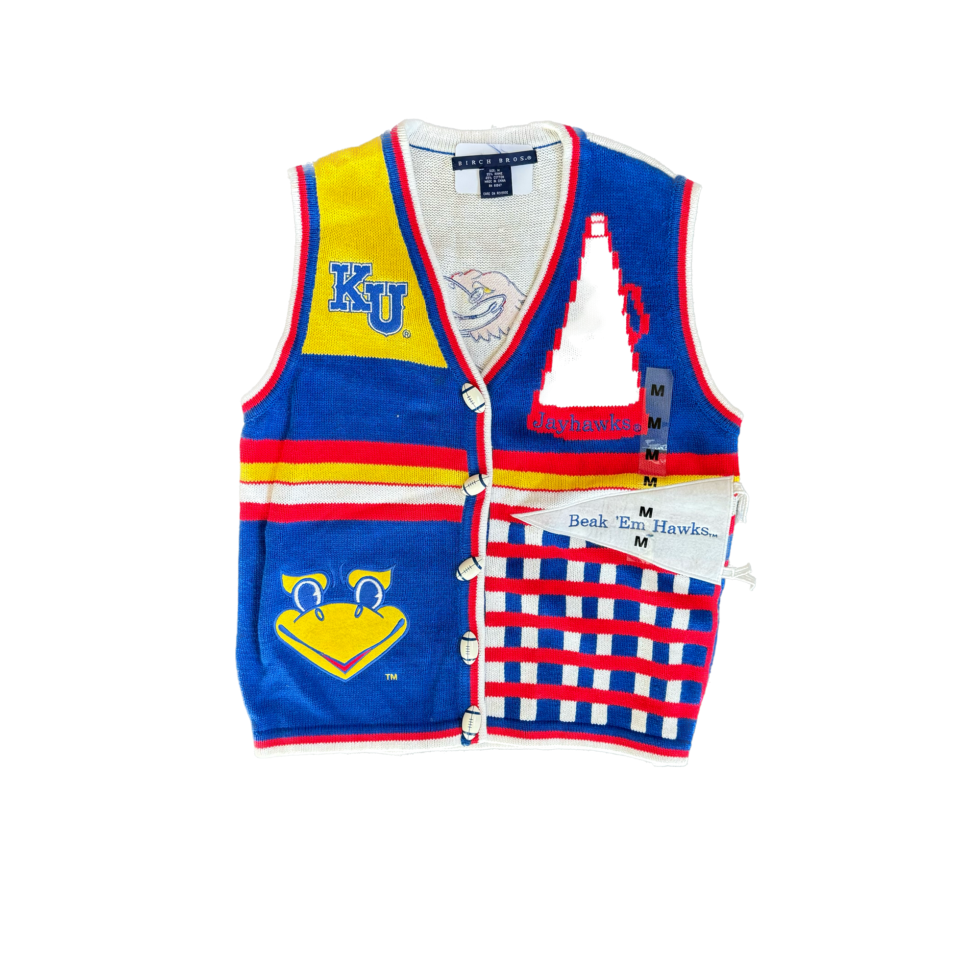 WESTSIDE STOREY VINTAGE | VINTAGE 90'S KU KNIT SWEATER VEST - BLUE - Westside Storey