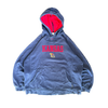 WESTSIDE STOREY VINTAGE | VINTAGE 90'S NIKE MIDDLE SWOOSH KANSAS JAYHAWKS HOODIE - NAVY