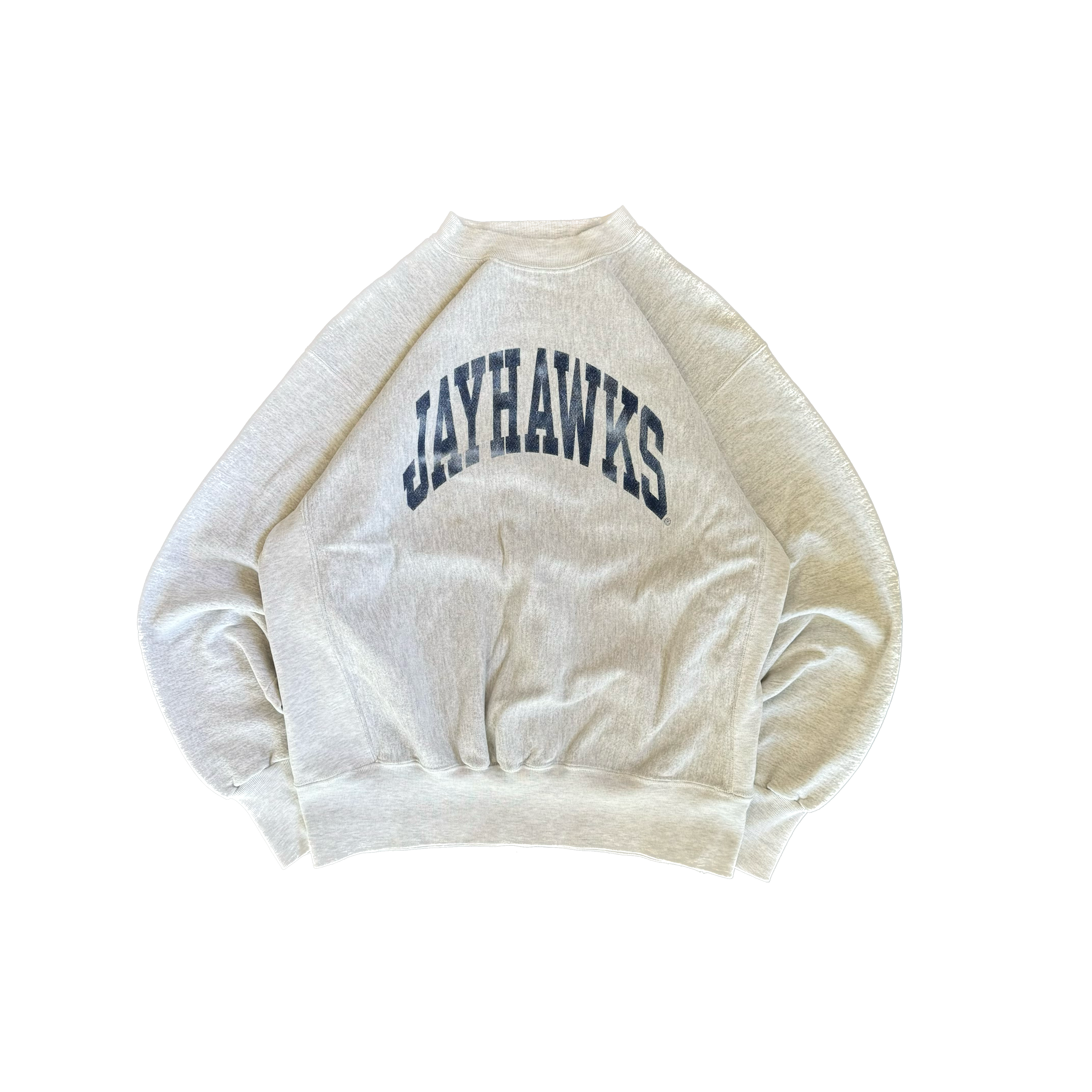 WESTSIDE STOREY VINTAGE | VINTAGE 90'S KU JAYHAWKS REVERSE WEAVE SWEATSHIRT - GRAY - Westside Storey