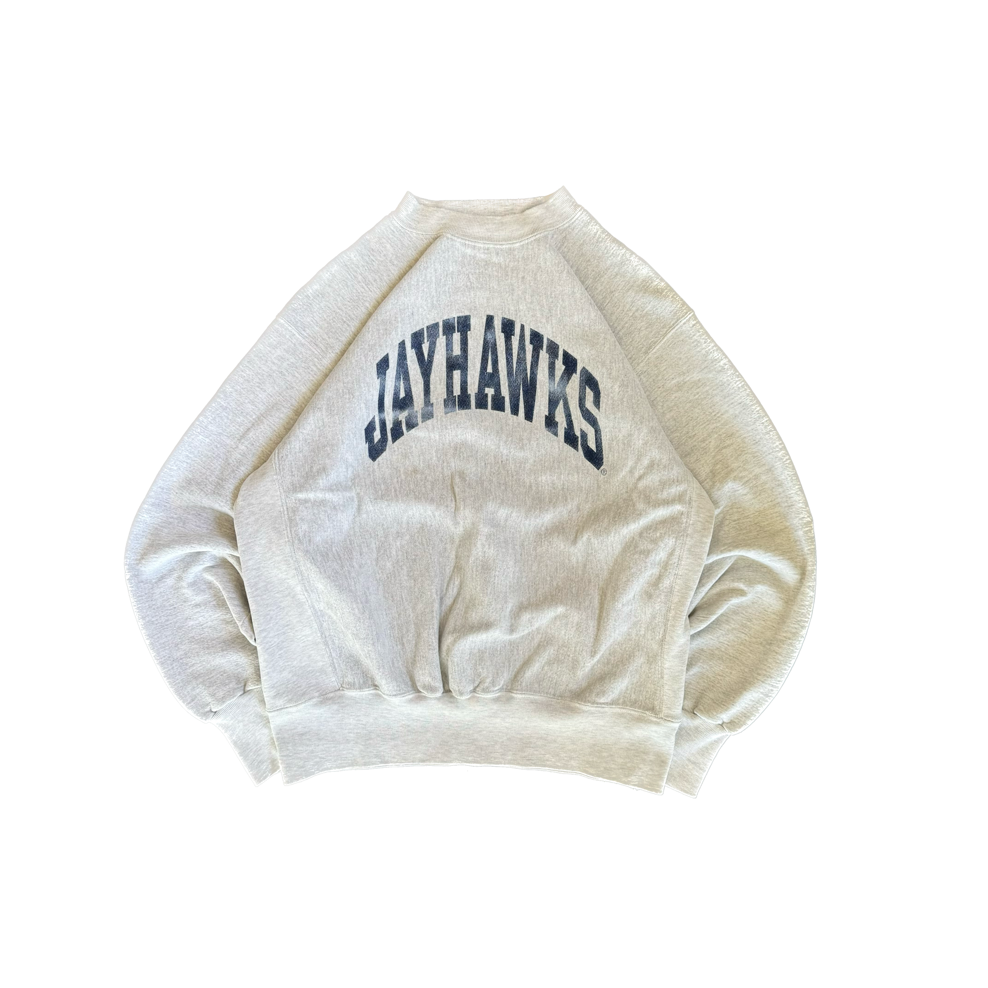 WESTSIDE STOREY VINTAGE | VINTAGE 90'S KU JAYHAWKS REVERSE WEAVE SWEATSHIRT - GRAY - Westside Storey