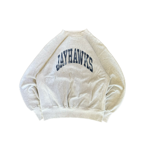 WESTSIDE STOREY VINTAGE | VINTAGE 90'S KU JAYHAWKS REVERSE WEAVE SWEATSHIRT - GRAY - Westside Storey