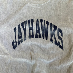 WESTSIDE STOREY VINTAGE | VINTAGE 90'S KU JAYHAWKS REVERSE WEAVE SWEATSHIRT - GRAY - Westside Storey
