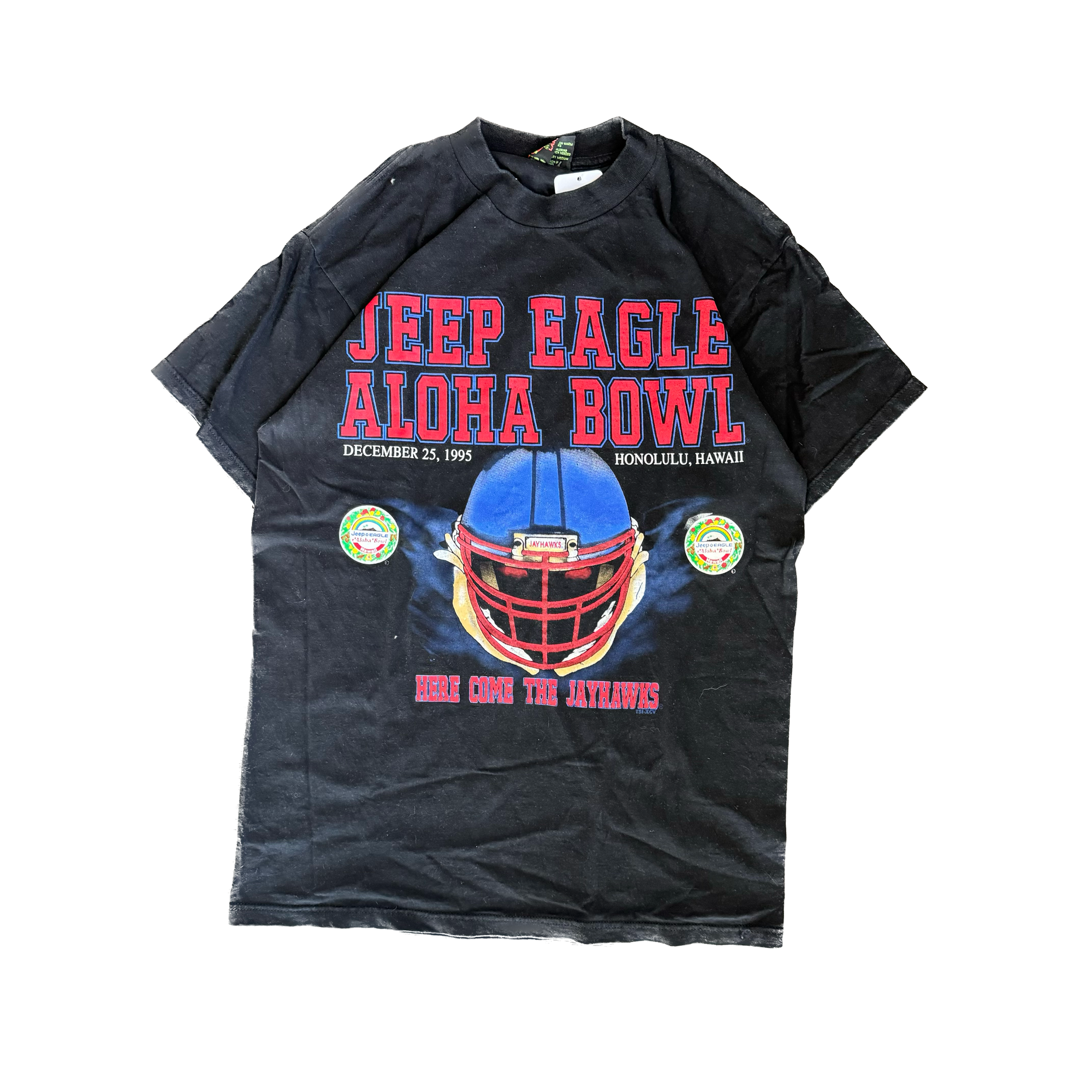 WESTSIDE STOREY VINTAGE | VINTAGE 1995 KU JAYHAWKS ALOHA BOWL T-SHIRT - BLACK - Westside Storey
