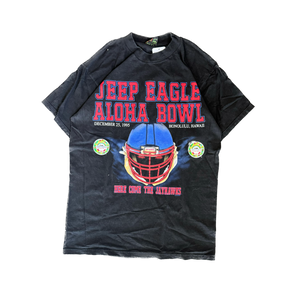 WESTSIDE STOREY VINTAGE | VINTAGE 1995 KU JAYHAWKS ALOHA BOWL T-SHIRT - BLACK - Westside Storey
