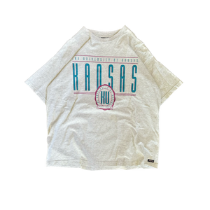 WESTSIDE STOREY VINTAGE | VINTAGE 90'S KANSAS UNI T-SHIRT - GRAY - Westside Storey