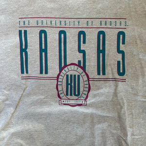 WESTSIDE STOREY VINTAGE | VINTAGE 90'S KANSAS UNI T-SHIRT - GRAY - Westside Storey