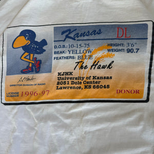 WESTSIDE STOREY VINTAGE | VINTAGE 90'S KU THE HAWKS ID CROP T-SHIRT - WHITE - Westside Storey