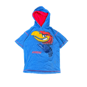 WESTSIDE STOREY VINTAGE | VINTAGE 90'S KU AOP HOODIE T-SHIRT- BLUE - Westside Storey