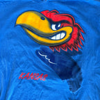 WESTSIDE STOREY VINTAGE | VINTAGE 90'S KU AOP HOODIE T-SHIRT- BLUE - Westside Storey