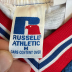 WESTSIDE STOREY VINTAGE | VINTAGE 90'S RUSSELL KANSAS UNIVERSITY WINDBREAKER JACKET - BLUE - Westside Storey