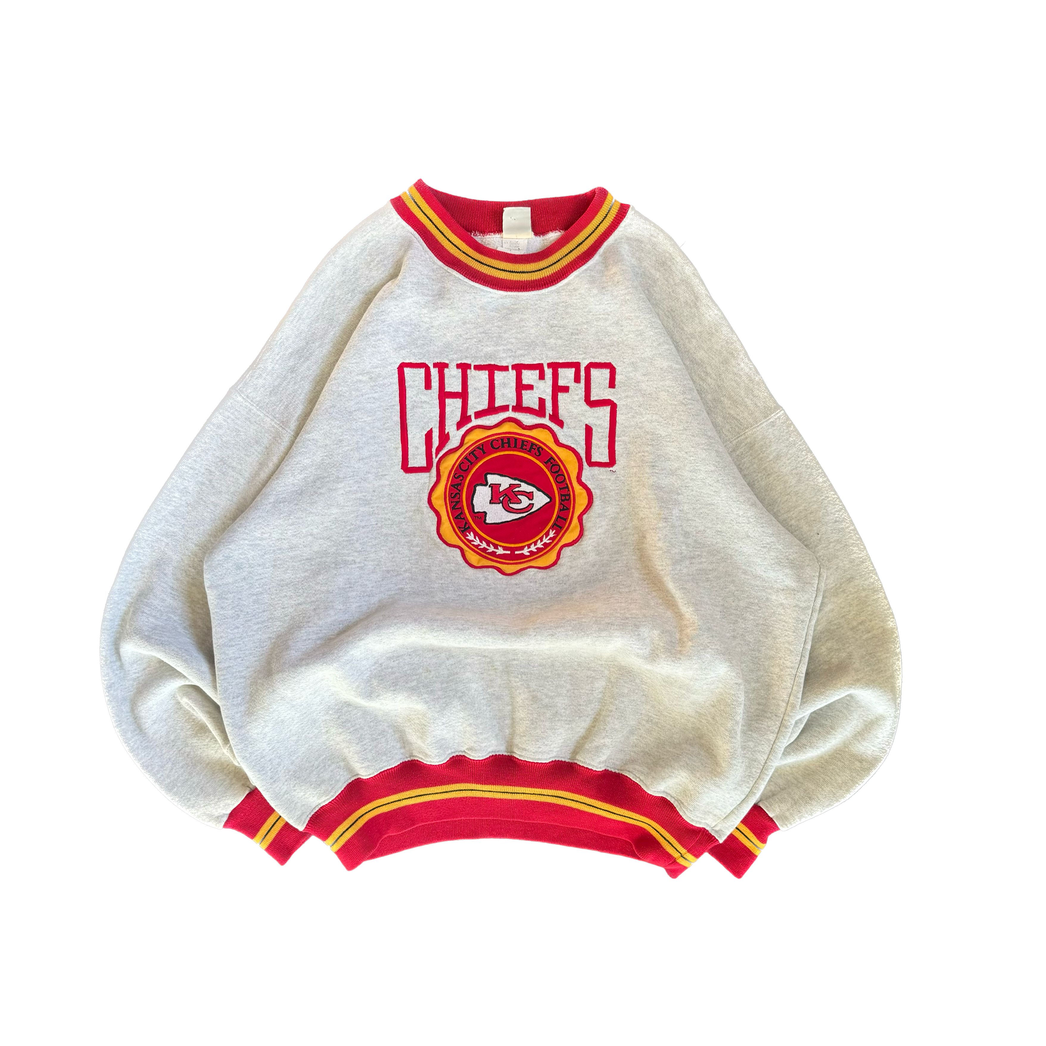 WESTSIDE STOREY VINTAGE | VINTAGE90'S KC CHIEFS LEGENDS SWEATSHIRT - GRAY - Westside Storey