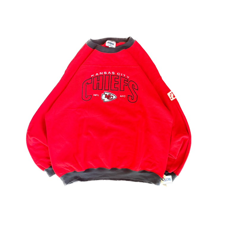 WESTSIDE STOREY VINTAGE | VINTAGE 90'S KC CHIEFS NEW OLD STOCK SWEATSHIRT - RED