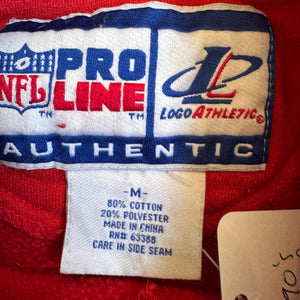 WESTSIDE STOREY VINTAGE | VINTAGE 90'S KC CHIEFS PROLINE LOGO ATHLETIC EMBROIDERED SWEATSHIRT - RED - Westside Storey