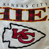 WESTSIDE STOREY VINTAGE | VINTAGE 90'S KC CHIEFS CLIFF ENGLE SPELLOUT SWEATSHIRT - WHITE