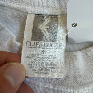 WESTSIDE STOREY VINTAGE | VINTAGE 90'S KC CHIEFS CLIFF ENGLE SPELLOUT SWEATSHIRT - WHITE - Westside Storey
