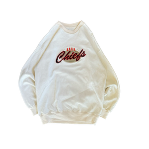 WESTSIDE STOREY VINTAGE | VINTAGE 90'S KC CHIEFS LEGENDS SWEATER - WHITE - Westside Storey