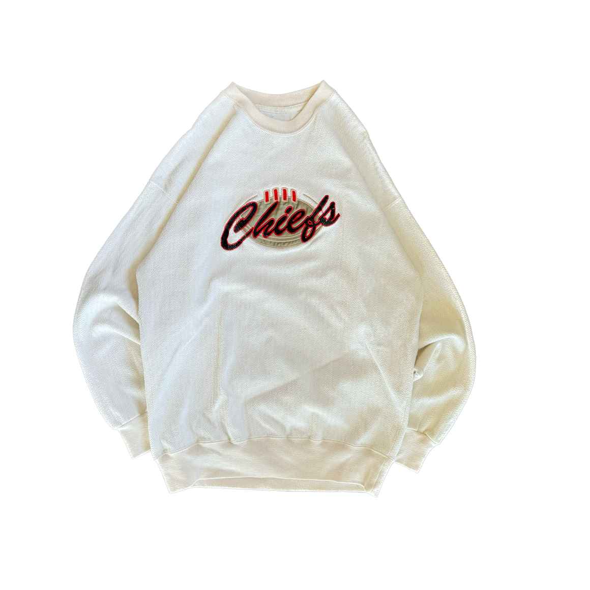 WESTSIDE STOREY VINTAGE | VINTAGE 90'S KC CHIEFS LEGENDS SWEATER - WHITE