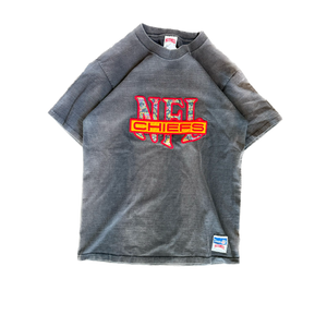 WESTSIDE STOREY VINTAGE | VINTAGE 90'S KC CHIEFS NFL PAISLEY TEE - BLACK - Westside Storey