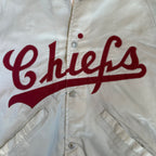 WESTSIDE STOREY VINTAGE | VINTAGE 80'S KC CHIEFS BOMBER JACKET - GRAY - Westside Storey