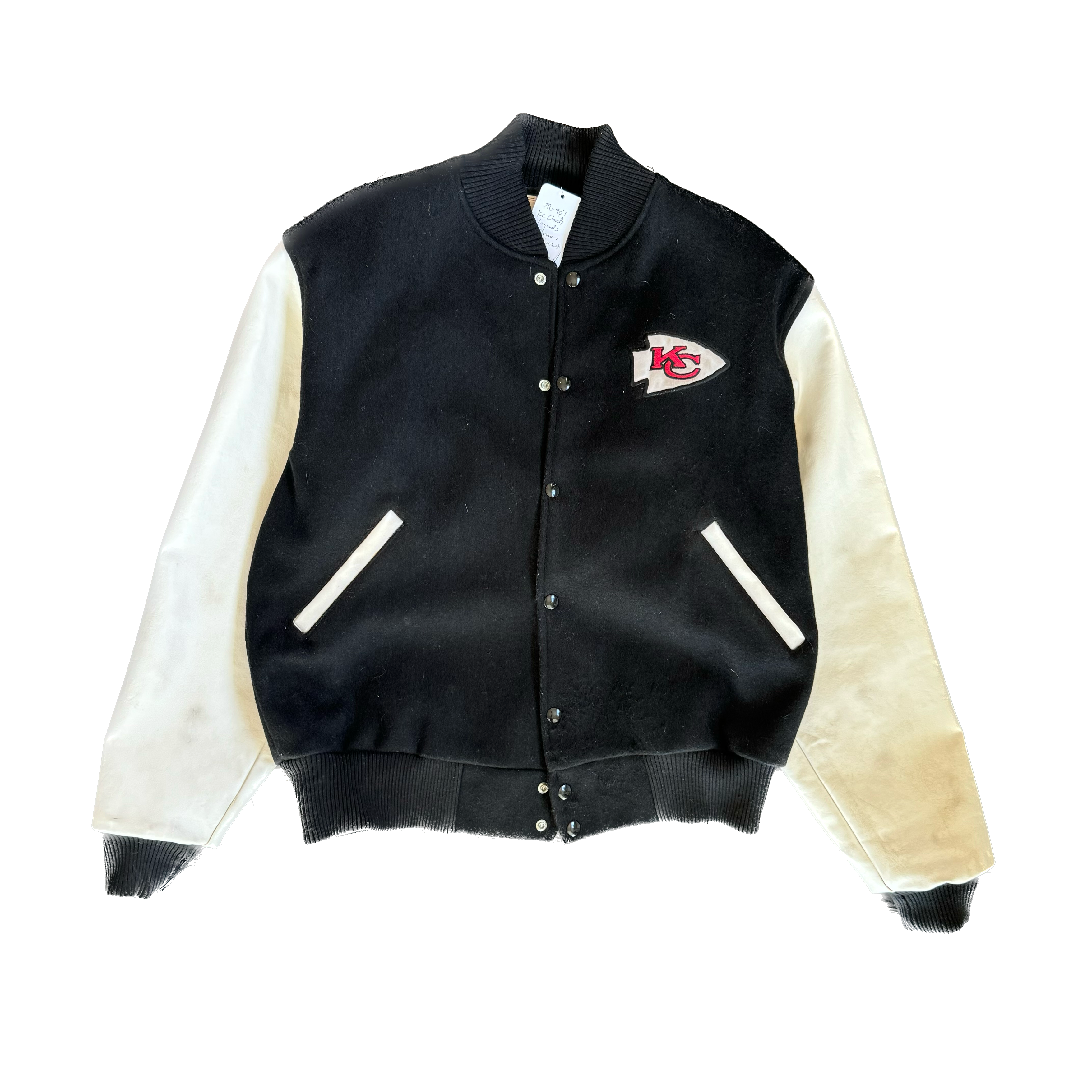 WESTSIDE STOREY VINTAGE | VINTAGE 90'S KC CHIEFS LEGENDS LETTERMAN JACKET - BLACK - Westside Storey