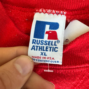WESTSIDE STOREY VINTAGE | VINTAGE 90'S KC CHIEFS RUSSELL STITCHED SWEATSHIRT - RED - Westside Storey