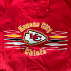 WESTSIDE STOREY VINTAGE | VINTAGE 90'S KC CHIEFS MALU SMOCK DRAWSTRING JACKET - RED - Westside Storey
